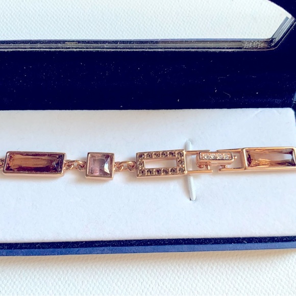 NWOT RARE Beautiful Swarovski Amber Crystals Bracelet - Picture 3 of 10